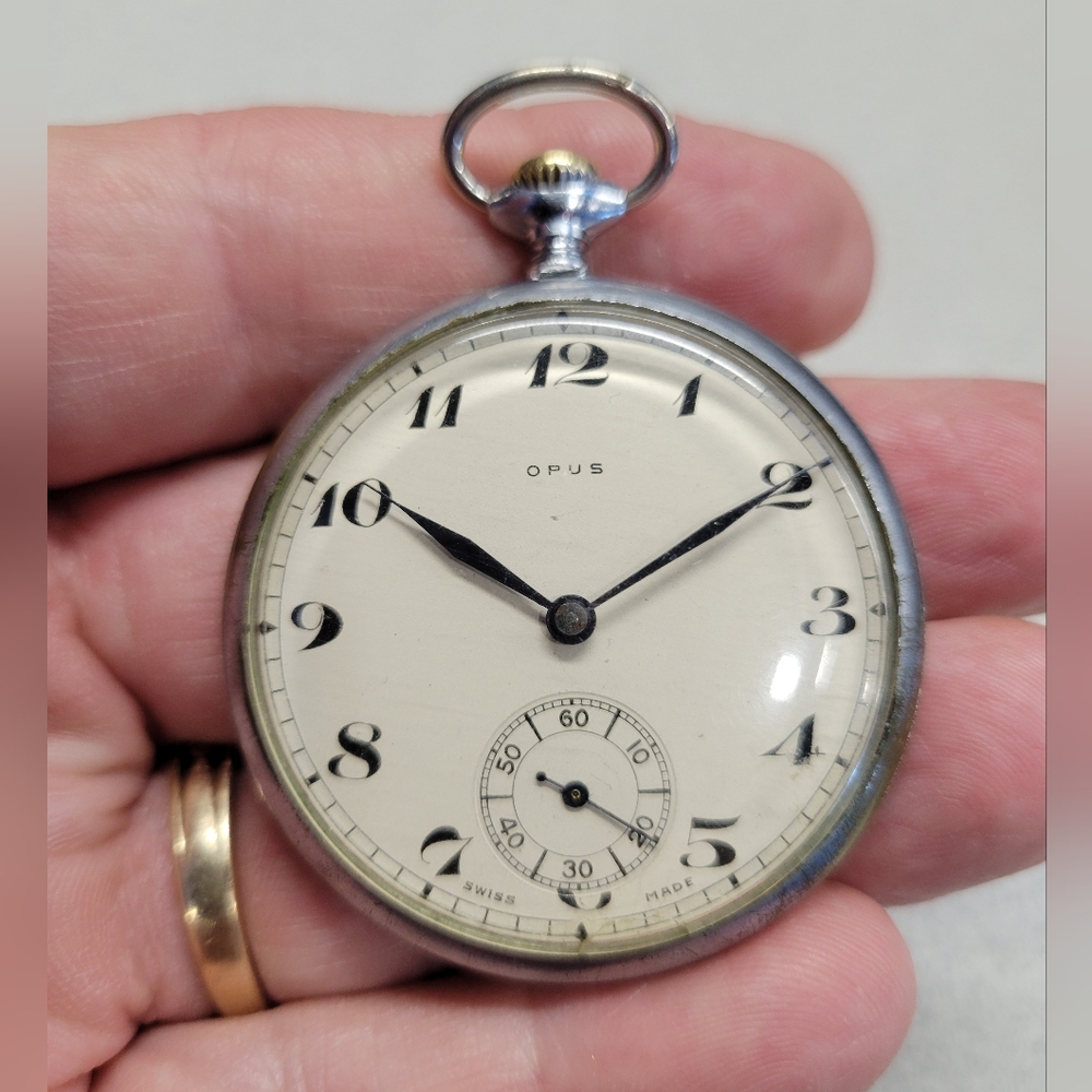 1940 s Opus pocket watch, swiss made from the 1940 -50 era